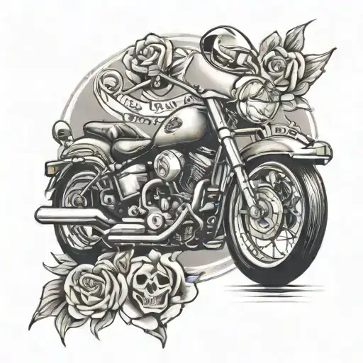 Memorial Tattoo For Dad Biker