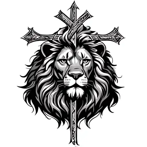 Lion Of Judah 3 Crosses