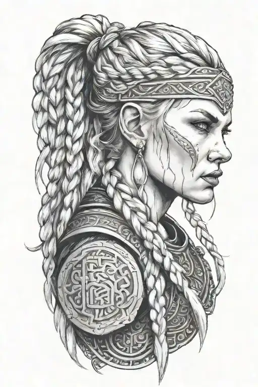 Blond Viking Women With Braids
