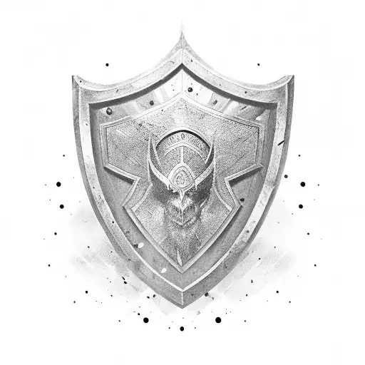 Warrior Shield With Script Alpha Delta On It