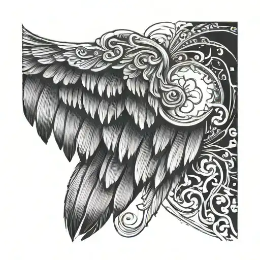 Wing Shoulder Tattoo For Men