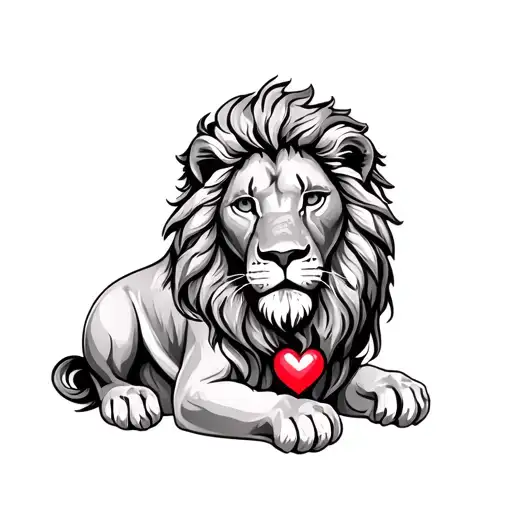 Lion With Heart Of Jesus