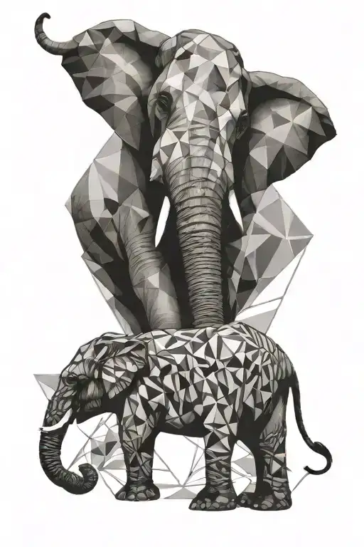 Elephant With Geometric Representation
