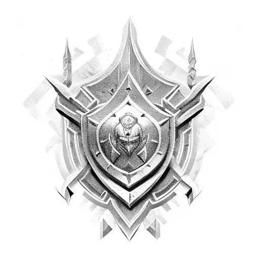 Warrior Shield With Embossed Alpha Delta