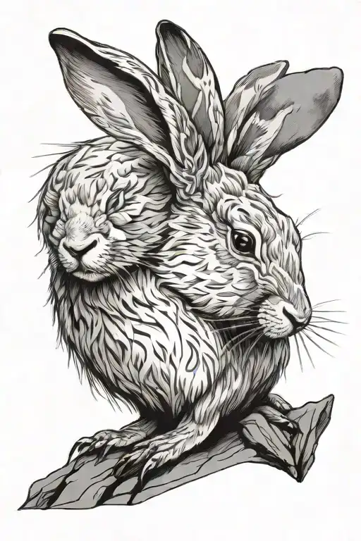 Mountain Rabbit Sitting