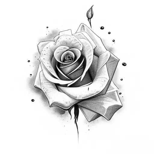 Bloody Rose With Stem