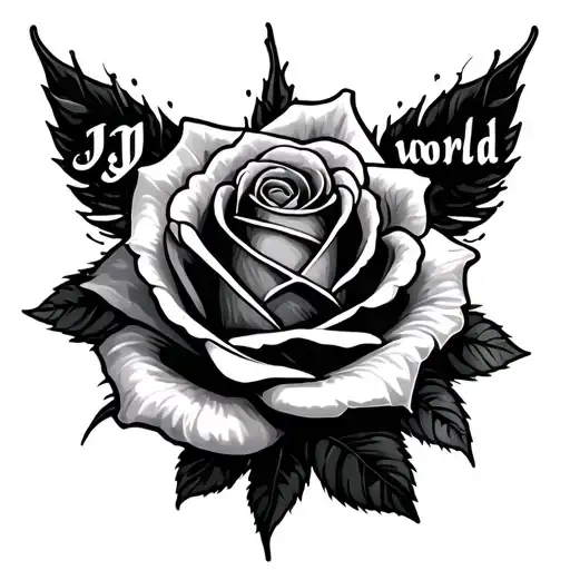 Darker Shade Rose With The Words Jj World Under