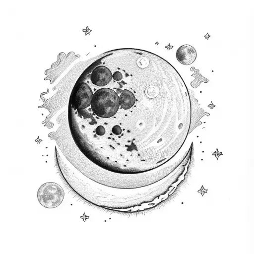 Moon Phase With Drawing Style Mister Wonderful