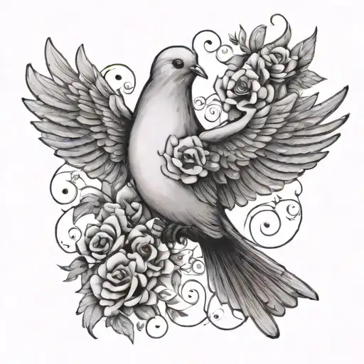 Count Me In Written Below A Dove