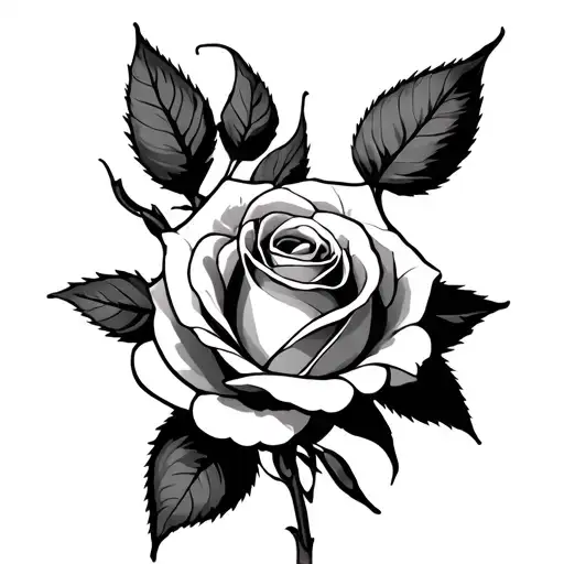 Rose With Vigvisir Below