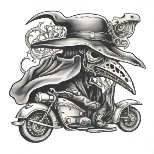 Plague Doctor In Car