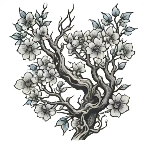 Blue Blosson Tree Branch