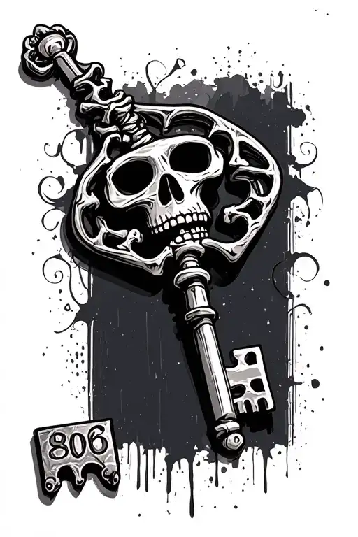 Antique Skeleton Key With 806 Somewhere Close