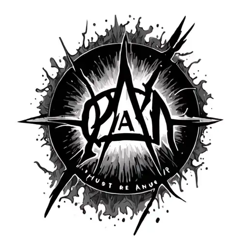 Create A Tattoo With The Word Pain The A Must Be The Anarchy A Symbol