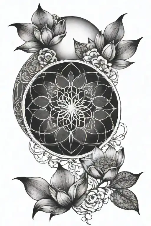Flower Of Life Moon Phase Real Lotus