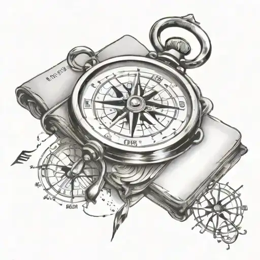 Compass And Book Open