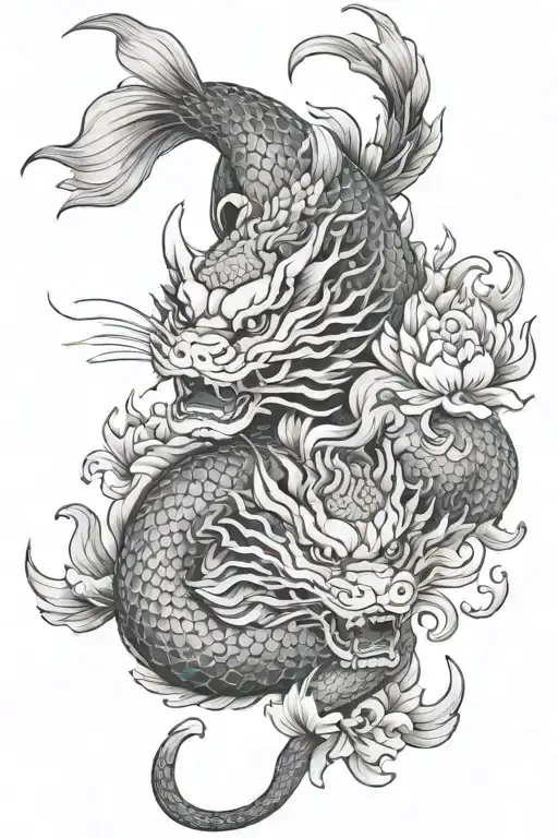Koi And Foo Dog
