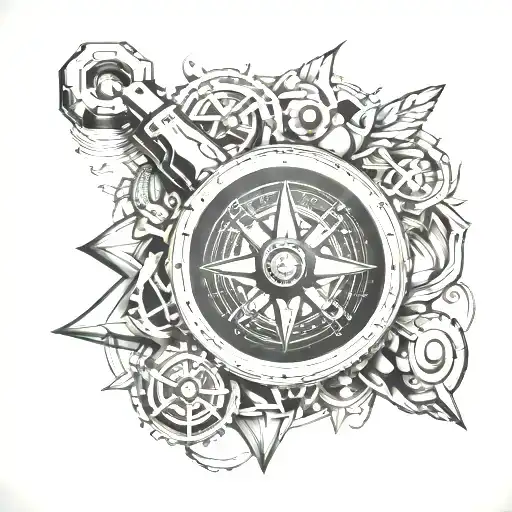 Compass And Motor Piston