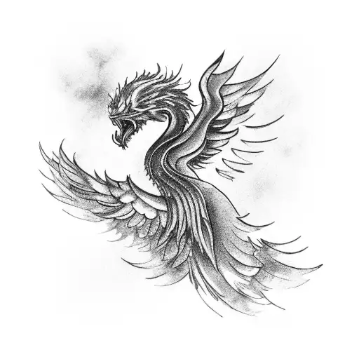 A Bike Chain Transforming Into A Majestic Phoenix