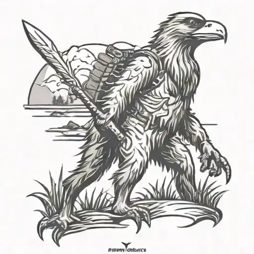 Sasquatch Duck Hunting Scene