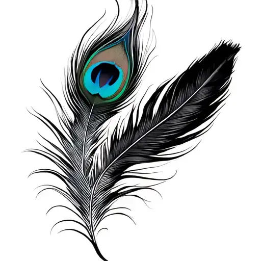 Trishul And Peacock Feather