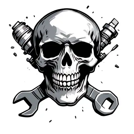 Skull Wrench Spark Plug