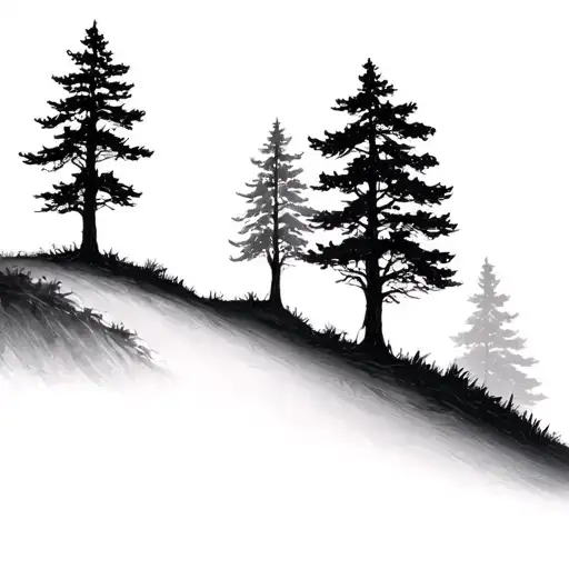 Rolling Hills Trees In A Diamond