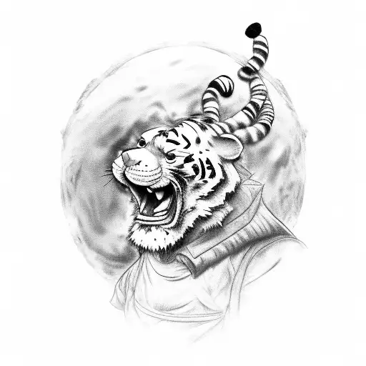 Tigger From Pooh Riding An Eagle