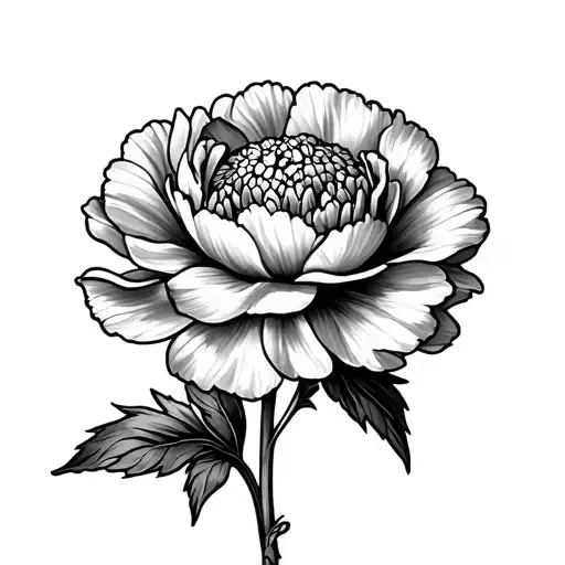 Black And White Carnation
