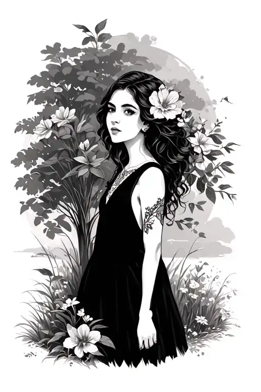 Feminine Style Outdoor Scene