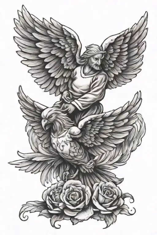 Always & Forever Dad Angel Bird Flying