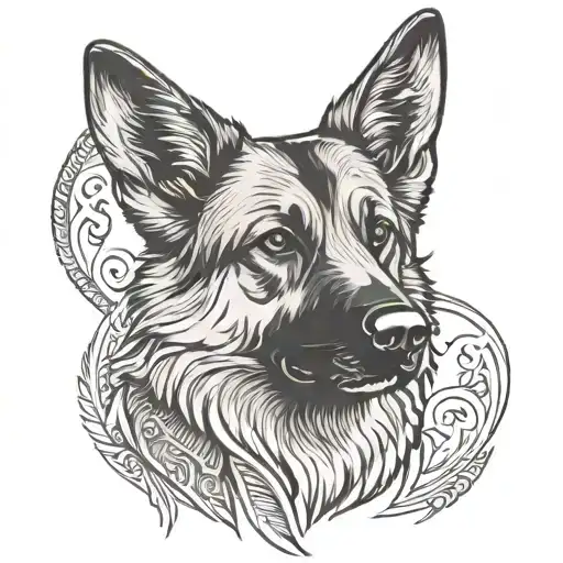 Tribal German Shepherd Dog