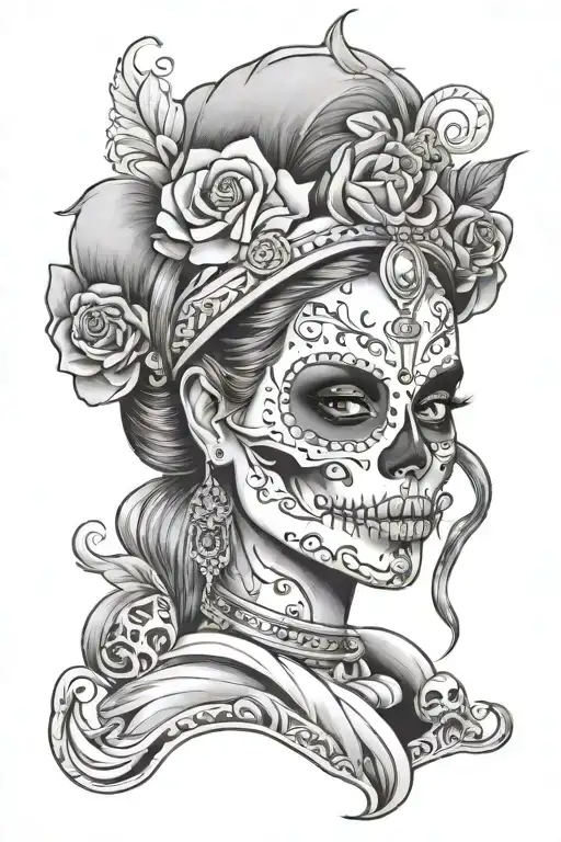 Chicano Skull Girl
