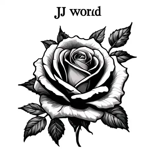 Darker Shade Rose With The Words Jj World On The Top