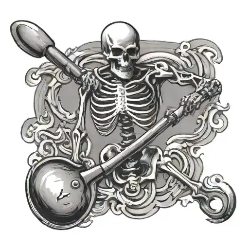 Skeleton With A Shovel