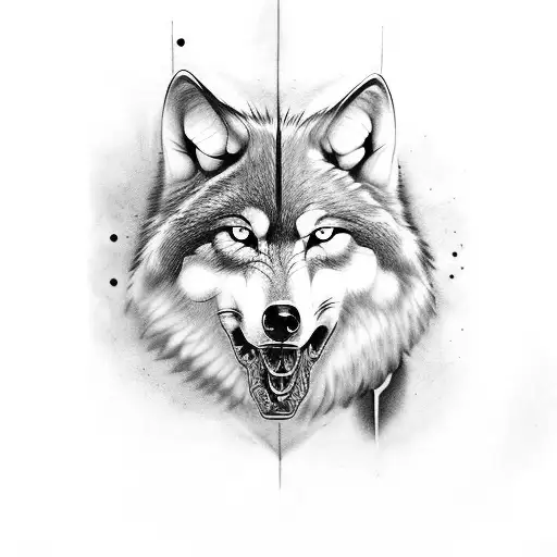 Wolf And Skull Sleeve