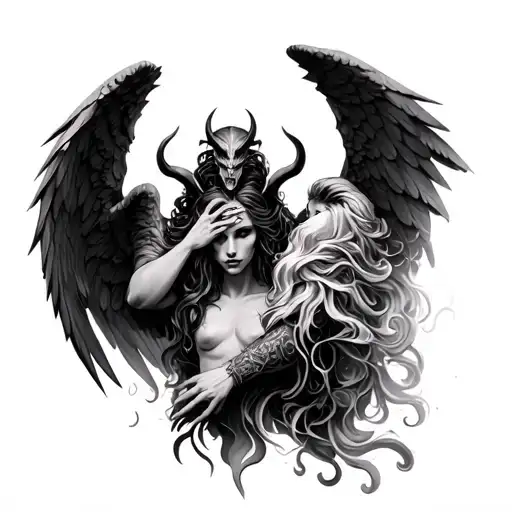 Angels Vs Demon Sleeve