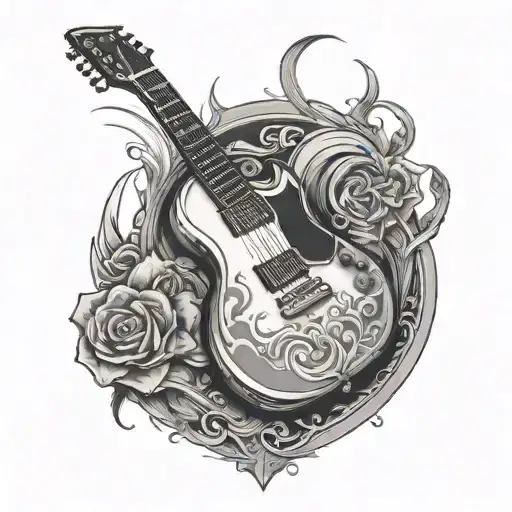 An Electric Guitar With An Hour Glass Body