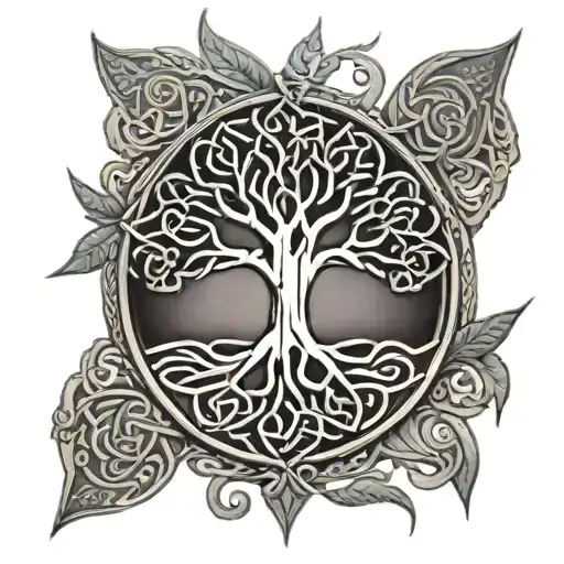 Celtic Tree Of Life With Cell Tic Knot For Daughter Son