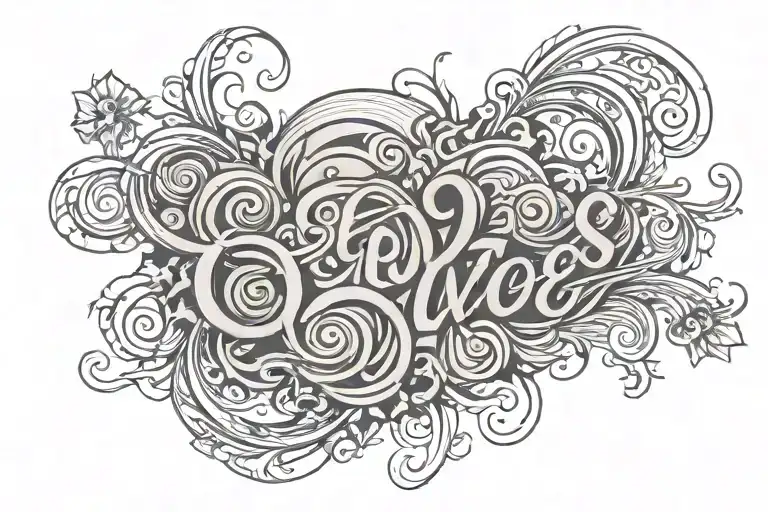 Word Control With Design Flowing Through It