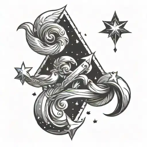 Cute Gemini Symbol With Stars