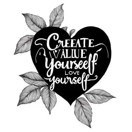 Create Yourself Value Yourself Love Yourself