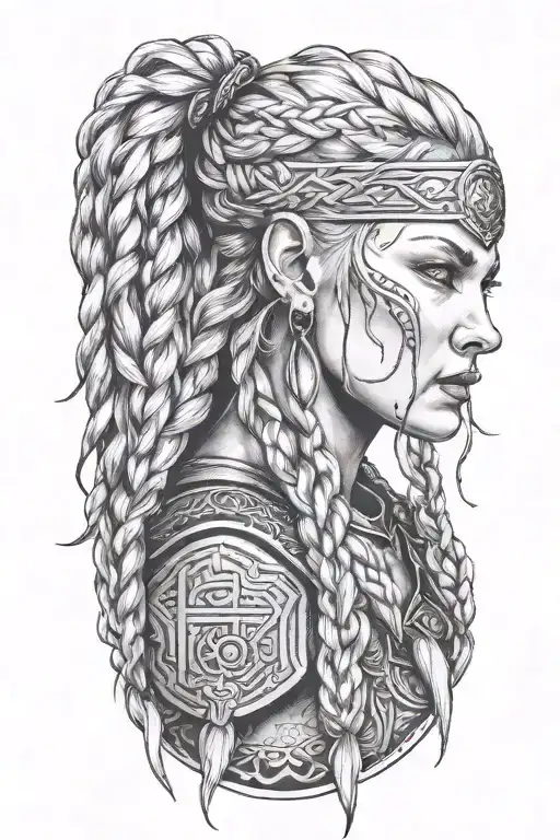 Blond Viking Women With Braids