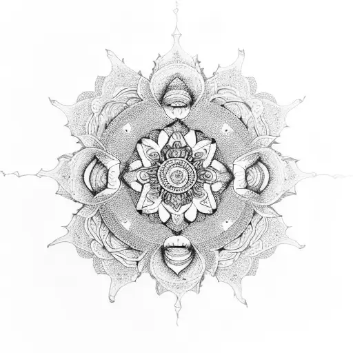A Mesmerizing Mandala Design Incorporating Birth Flowers