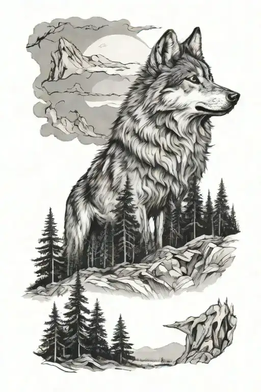 Wolf Mountain Forest Looking Up From Ground