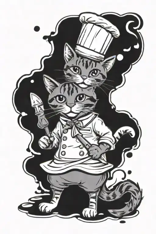 Pastry Chef Cute Cat