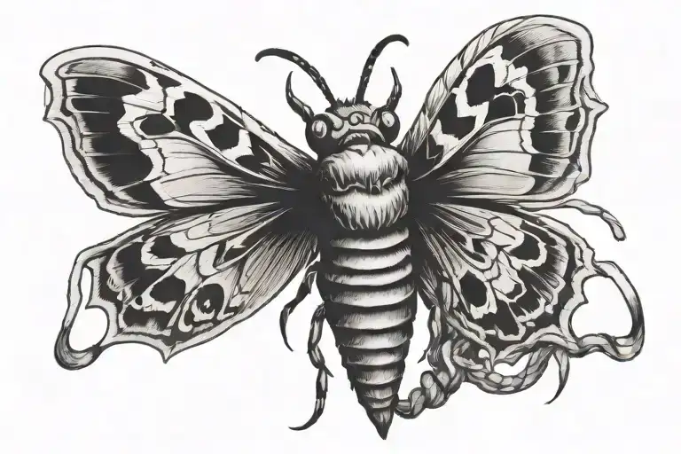 Death Head Moth With Medusa Intertwined