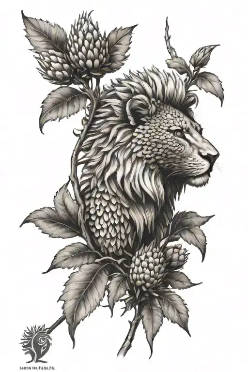 Banksia Plant Lion