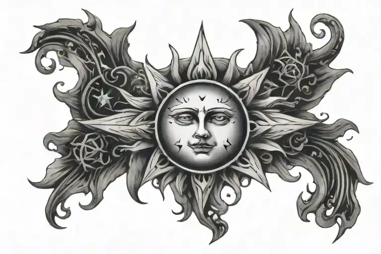 Goth Meets Wiccan Sun Moon