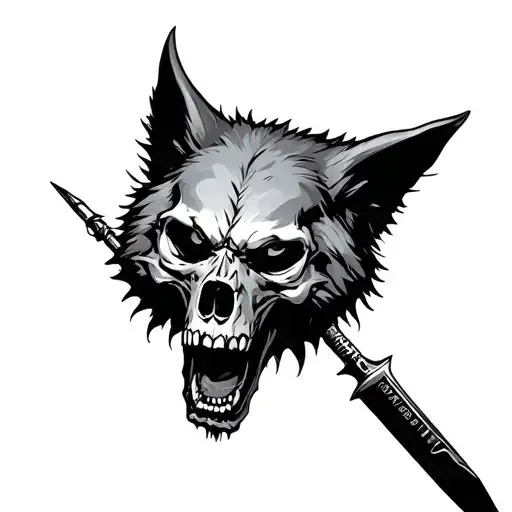 Scull Wolf Angry